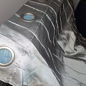 Contemporary Dark Gray Grommet Style Curtains.  50x84 inches